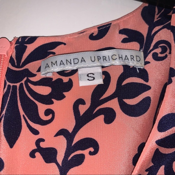Amanda Uprichard Coral and Navy Dress - Picture 3 of 4